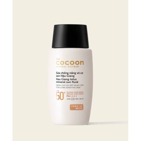 Sữa chống nắng vô cơ Sen Hậu Giang  Cocoon - Tone up Beige