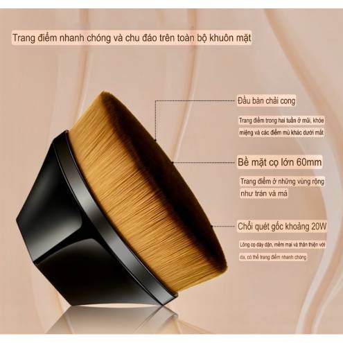 Cọ Tán Kem Nền Đầu Bằng/Bàn Chải 5802H Maange