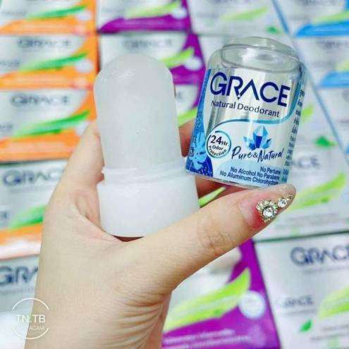 Lăn khử mùi đá khoáng Grace Natural Deodorant 70gr