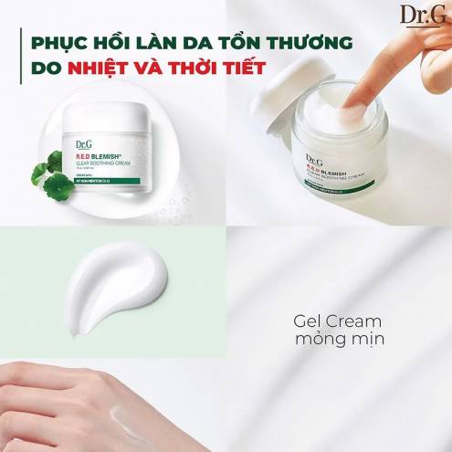 Kem Dưỡng Ẩm Làm Dịu Da, Phục Hồi Và Giảm Đỏ Da Dr.G R.E.D Blemish Clear Soothing Cream  