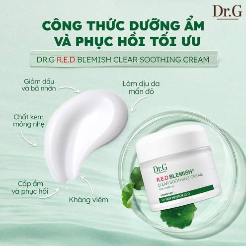 Kem Dưỡng Ẩm Làm Dịu Da, Phục Hồi Và Giảm Đỏ Da Dr.G R.E.D Blemish Clear Soothing Cream  