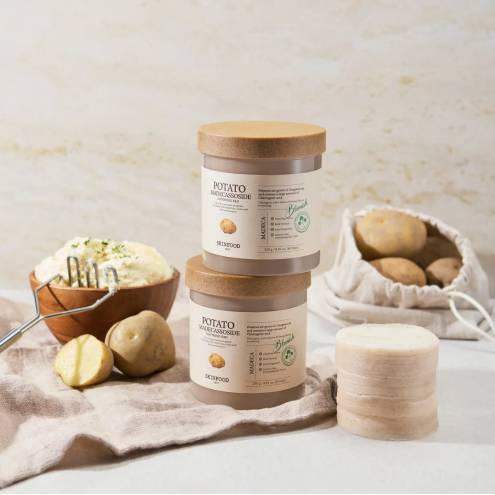 Bông Đắp Toner SKINFOOD làm dịu và sáng da Potato Madecassoside Soothing Pad 250g