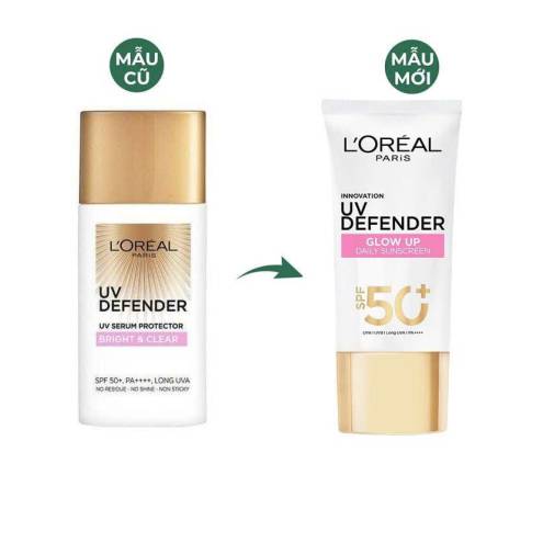 VẠCH HỒNG - Kem Chống Nắng Nâng Tông L'Oreal UV Defender Glow Up Daily Sunscreen SPF50+ PA ++++ 50ml