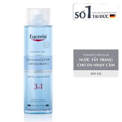 Tẩy trang Eucerin DermatoClean Hyaluron Sensitive Skin 400ml