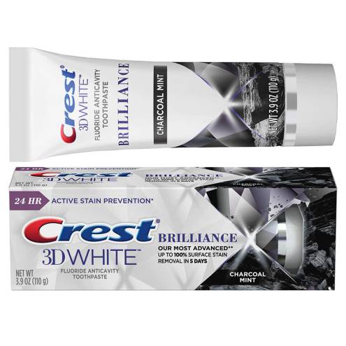  Kem Đánh Răng Than Tre Crest 3D White Brilliance Charcoal Mint Toothpaste