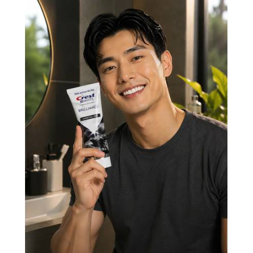  Kem Đánh Răng Than Tre Crest 3D White Brilliance Charcoal Mint Toothpaste