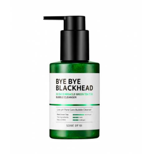 Sữa Rửa Mặt Sủi Bọt Loại Bỏ Mụn Đầu Đen Some By Mi Bye Bye Blackhead 30 Days Miracle Green Tea Tox Bubble Cleanser 120g