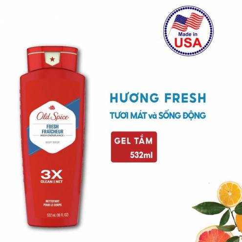 [532ml] Gel Tắm Old Spice High Endurance Body Wash  