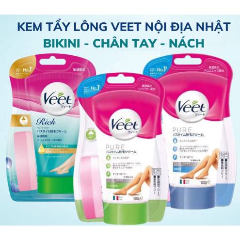 Kem Tẩy Lông Veet Nhật 150g Pure
