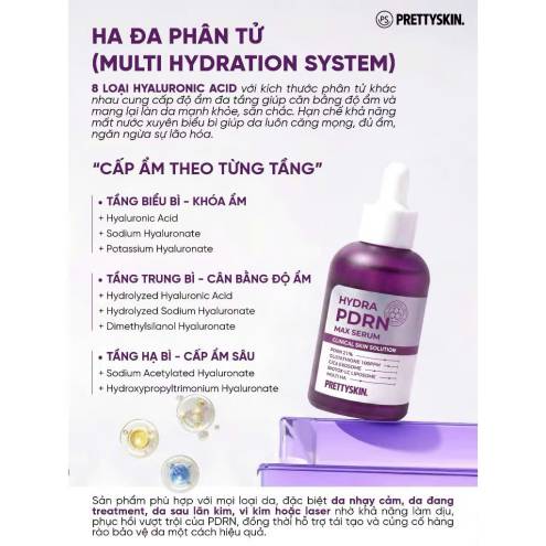 SERUM PHỤC HỒI TẾ BÀO GỐC HYDRA PDRN PRETTY SKIN 50ML
