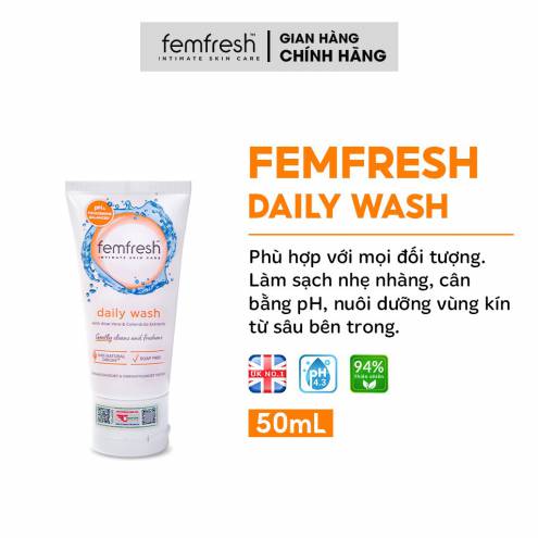 Dung Dịch vệ sinh phụ nữ cao cấp hàng ngày Femfresh Daily Intimate Wash 50ml