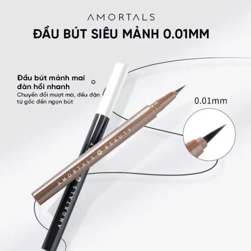 Bút Kẻ Mắt Nước Amortals Siêu Mảnh 0.01mm , Lâu Trôi, Chống Nước, Không Lem