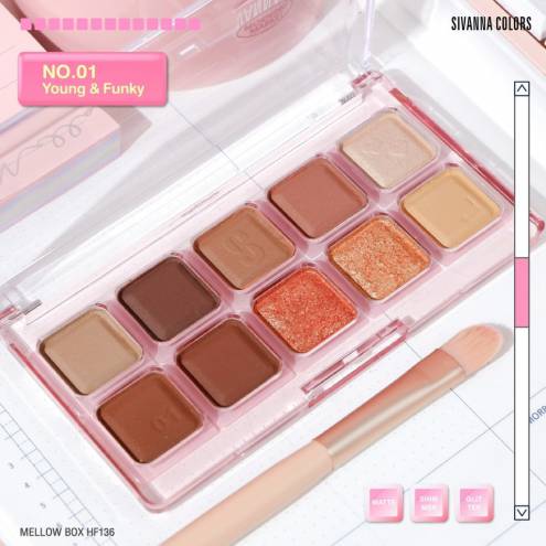 Phấn mắt Sivanna Colors Mellow Box - HF136