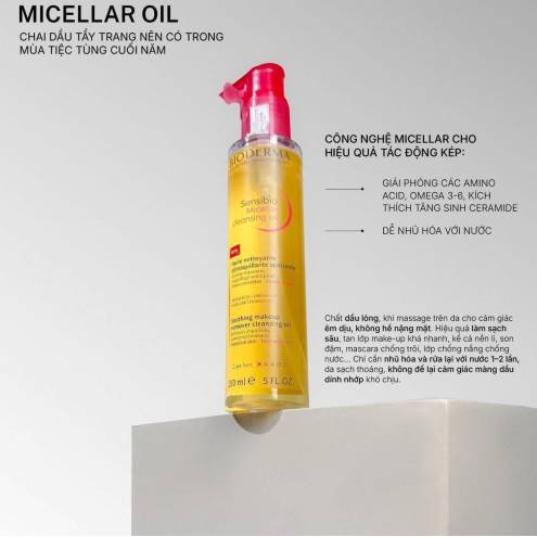 DẦU TẨY TRANG BIODERMA SENSIBIO MICELLAR CLEANSING OIL