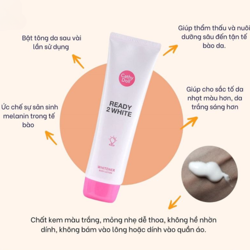 Kem Body Nâng Tone Cathy Doll Ready 2 White 150ml