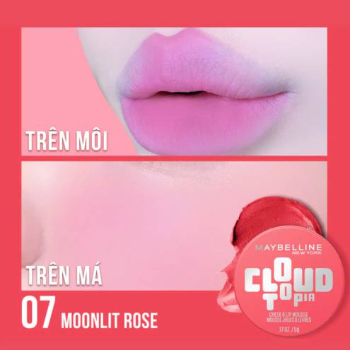 Son Bùn Hũ Maybelline Cloudtopia Cheek & Lip Mousse 5g