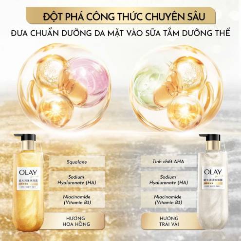 Sữa Tắm Sáng Da , Dưỡng Ẩm  OLAY B3 nhũ - 333ml 