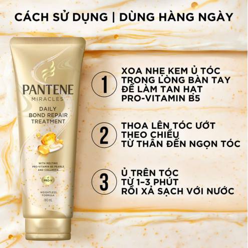 Mặt Nạ Ủ Tóc Chuyên Sâu Pantene Miracles Phục Hồi Liên Kết Tóc