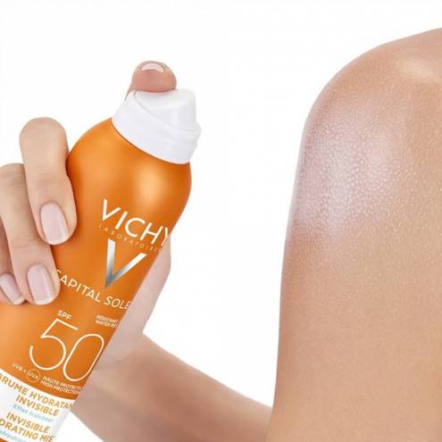 Kem Chống Nắng Vichy Dạng Xịt Cho Toàn Thân 200ml Ideal Soleil Invisible Hydrating Mist SPF 50 PA+++ UVB + UVA