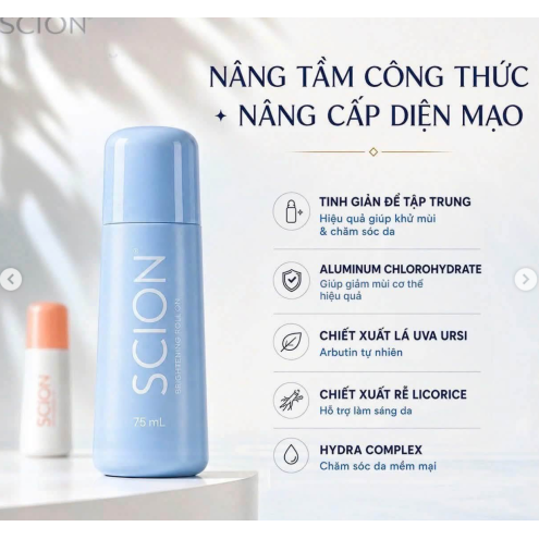 [ Mẫu mới ] Lăn Khử Mùi  Scion Brightening Roll On - 75ml