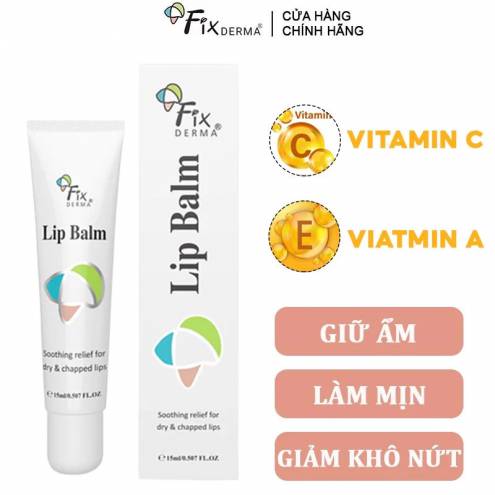 Son Dưỡng Môi Dạng Gel Giúp Giữ Ẩm Cho Môi Mềm Mịn, Giảm Khô & Nứt Nẻ Môi FIXDERMA Lip Balm 15ml