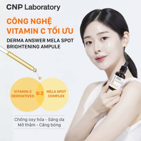 Tinh Chất Dưỡng Sáng Da CNP Derma Answer Mela Spot Brightening Ampule Vit C 50ml