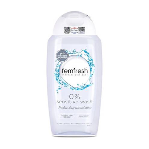 Dung Dịch Vệ Sinh Femfresh 0% Sensitive Intimate Wash Cho Da Nhạy Cảm 250ml