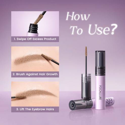 Mascara Chải Chân Mày Dạng Gel Tự Nhiên Chống Thấm Nước 24H Focallure Eyebrow Gel - FA E58