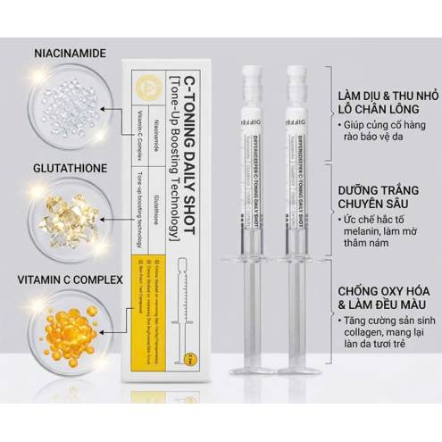 Set 2 ống tinh chất dưỡng trắng da C-Toning Daily Shot Hàn Quốc