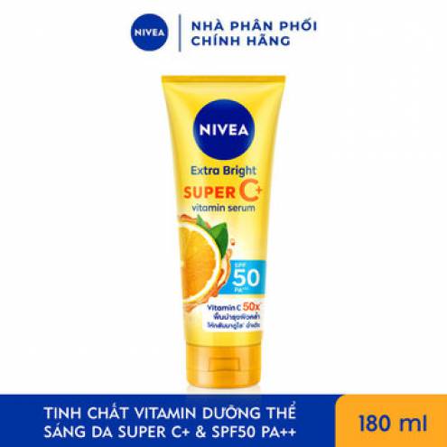 Tinh Chất Dưỡng Thể Nivea Vitamin Super C+ Sáng Da 180ml Extra Bright Super C+ Vitamin Serum SPF50/PA+++ 320ml