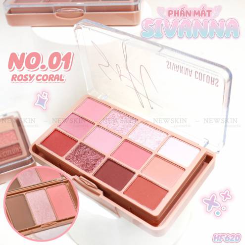 Bảng Phấn Mắt Đa Năng 2 Tầng Sivanna Soft Blurring Double Eye Palette HF620