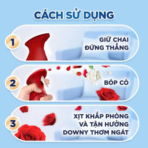 Xịt Phòng Khử Mùi AMBI PUR Hương Nước Hoa Downy Đam Mê - 185ml