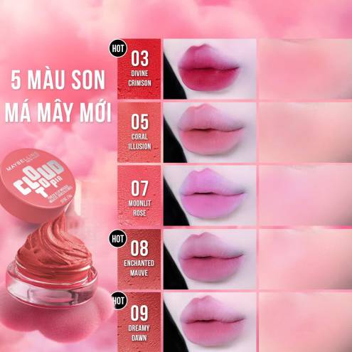 Son Bùn Hũ Maybelline Cloudtopia Cheek & Lip Mousse 5g
