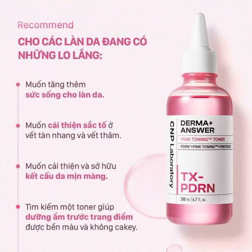 Nước Cân Bằng CNP Derma Answer Pink Toning™ Toner 200ml
