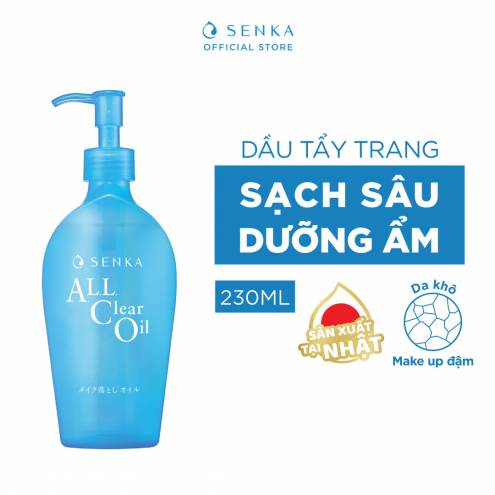 Dầu Tẩy Trang Senka Làm Sạch Sâu Dưỡng Ẩm Da All Clear Oil 230ml