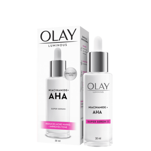 Super Serum Olay Luminous Niacinamide + Aha Dưỡng Sáng Da, Mờ Thâm Mụn 30Ml