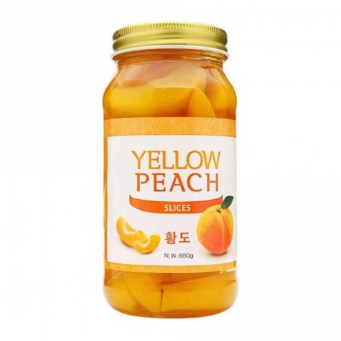 Đào vàng ngâm Hàn Quốc Yellow Peach hủ 680gr