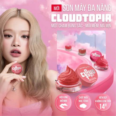 Son Maybelline Cloudtopia Cheek & Lip Mousse Dạng Hũ