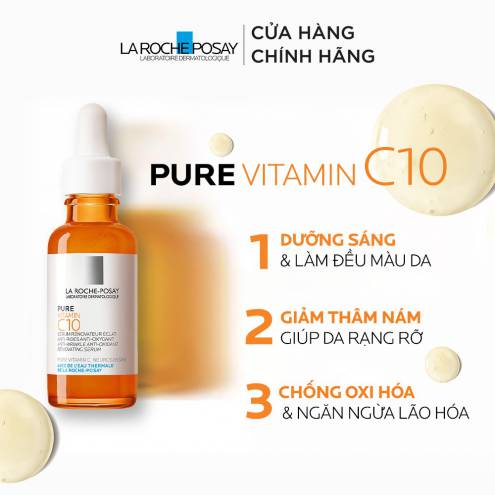 Tinh Chất Làm Sáng Da Và Giảm Thâm Nám La Roche-Posay Redermic Pure Vitamin C10 Serum 30ml