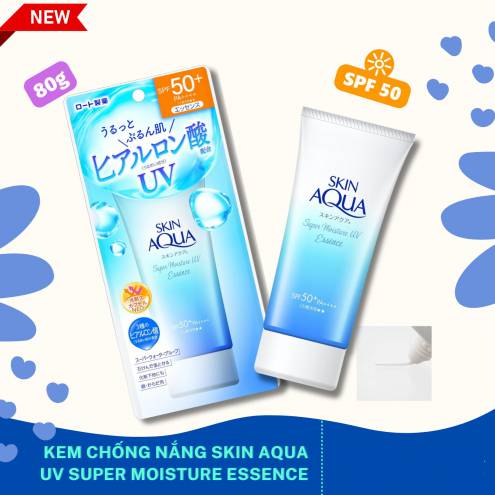 Kem chống nắng Rohto Skin Aqua UV Super Moisture Essence SPF50+/PA++++ 80g