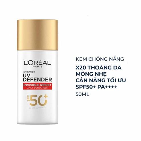 Kem Chống Nắng Mịn Nhẹ, Bảo Vệ Da, Ngăn Ngừa Lão Hóa LOreal UV Defender Serum Protector SPF 50+/PA++++  