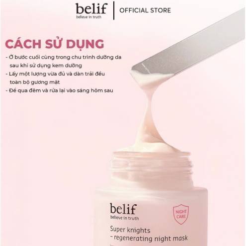 Mặt nạ ngủ tái sinh và chống lão hóa Belif Regenerating Mask  - Hồng