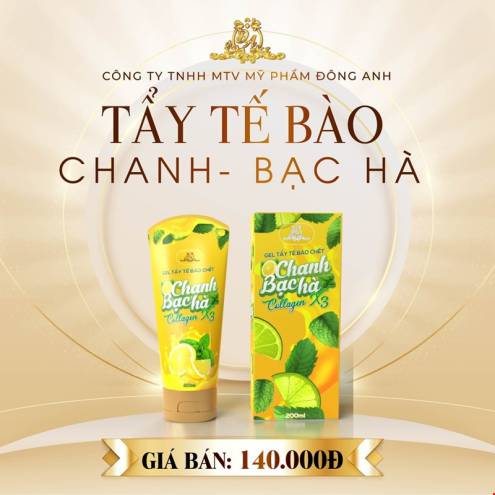 Gel Tẩy Tế Bào Chết Chanh & Bạc Hà Collagen X3 Đông Anh 