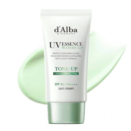  Kem chống nắng nâng tone, dịu da d'Alba Waterfull Tone Up Green Correcting Sun Cream SPF50+ PA++++ 50ml