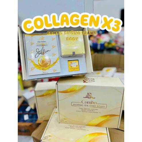 Combo Dưỡng Trắng Da Body Đông Anh Collagen x3