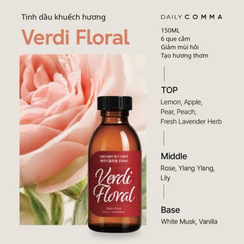 Tinh dầu khuếch hương thơm phòng Daily Comma Scent Diffuser 150ml