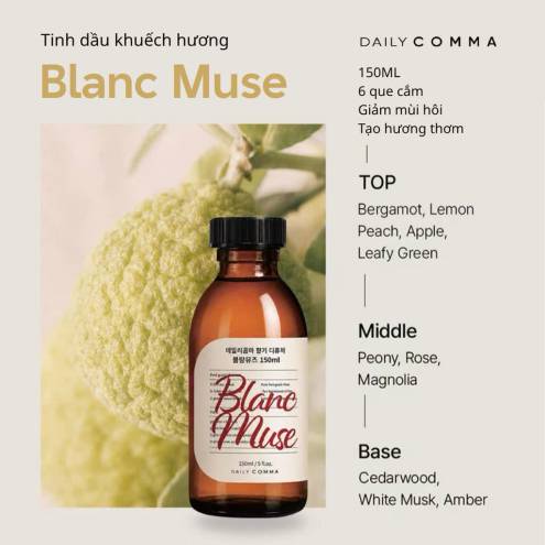 Tinh dầu khuếch hương thơm phòng Daily Comma Scent Diffuser 150ml