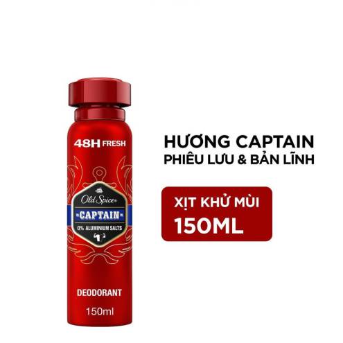 Xịt Khử Mùi Cho Nam Old Spice 150ml ( Captain)