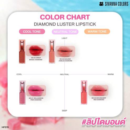  Sivanna Colors Diamond Luster Lipstick - HF576