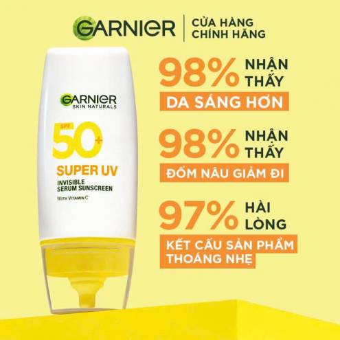 Tinh Chất Chống Nắng Garnier Skin Naturals Super UV Invisible Serum Sunscreen 30ml